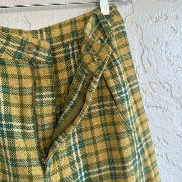 FREE PEOPLE Pants Women  2 Shape Up Trouser Plaid Check Hi Rise Relaxed Fit - Picture 5 of 11